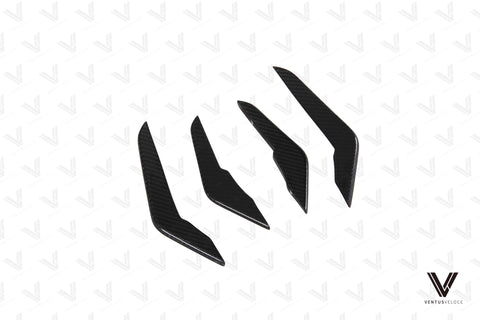 Audi RS3 8Y 2022-ON with Aftermarket Parts - Real Carbon Fiber Front Canards from Ventus Veloce