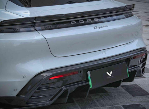 Porsche Taycan & Cross Turismo Base/4/4S/GTS 2020 2021 2022 2023 2024 with Aftermarket Parts - Rear Diffuser Pre-preg Carbon Fiber from Ventus Veloce