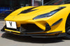 Ferrari F8 Tributo Spider 2020 2021 2022 2023 with Aftermarket Parts - Front Corner Splitter Pre-preg Carbon Fiber from Ventus Veloce