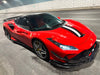 Ferrari F8 Tributo Spider 2020 2021 2022 2023 with Aftermarket Parts - Front Headlight Vent Trims Pre-preg Carbon Fiber from Ventus Veloce