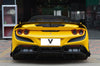 Ferrari F8 Tributo Spider 2020 2021 2022 2023 with Aftermarket Parts - Rear Diffuser & Canards Carbon Fiber from Ventus Veloce