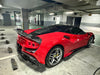 Ferrari F8 Tributo Spider 2020 2021 2022 2023 with Aftermarket Parts - Rear Diffuser & Canards Carbon Fiber from Ventus Veloce