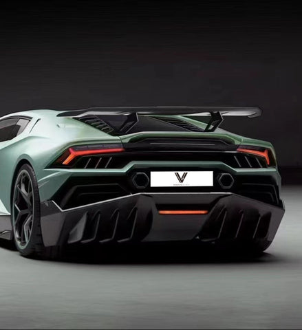 Lamborghini Huracan LP580 LP610 Evo RWD AWD Tecnica Performante 2015 2016 2017 2018 2019 2020 2021 2022 2023 2024 with Aftermarket Parts - Rear Bumper Pre-preg Carbon Fiber from Ventus Veloce