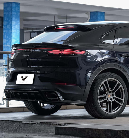 Porsche Cayenne 9Y0 9Y0.1 9Y0.2 Base/S/Turbo/E-Hybrid 2019-ON with Aftermarket Parts - Rear Spoiler Pre-preg Carbon Fiber from Ventus Veloce