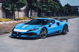 Ferrari 296 GTB GTS with Aftermarket Parts -  FRP & Double-sided Carbon Fiber Hood Bonnet from Ventus Veloce