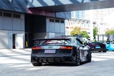 Audi R8 Gen 2 2017 2018 2019 2020 2021 2022 2023 with Aftermarket Parts - GT V2 Style Rear Wing Dry Pre-preg Carbon Fiber from Ventus Veloce