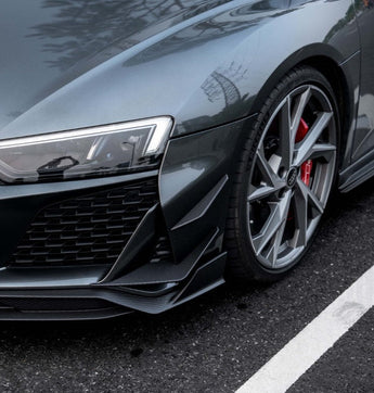 Audi R8 Gen 2 2020 2021 2022 2023 with Aftermarket Parts - Front Canards Carbon Fiber from Ventus Veloce