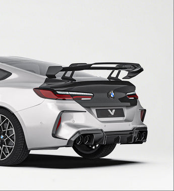 BMW M8 M8C F91 F92 F93 2019-ON with Aftermarket Parts - PT Rear Diffuser Pre-preg Carbon Fiber from Ventus Veloce