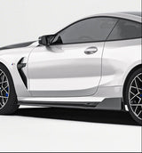 BMW M8 M8C F91 F92 F93 2019-ON with Aftermarket Parts - PT Side Skirts Pre-preg Carbon Fiber from Ventus Veloce
