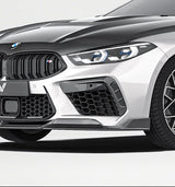 BMW M8 M8C F91 F92 F93 2019-ON with Aftermarket Parts - PT Front Bumper Upper Valences Pre-preg Carbon Fiber from Ventus Veloce