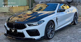 BMW M8 M8C F91 F92 F93 2019-ON with Aftermarket Parts - PT Side Skirts Pre-preg Carbon Fiber from Ventus Veloce
