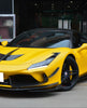 Ferrari F8 Tributo Spider 2020 2021 2022 2023 with Aftermarket Parts - Front Headlight Vent Trims Pre-preg Carbon Fiber from Ventus Veloce
