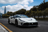 Ferrari F8 Tributo Spider 2020 2021 2022 2023 with Aftermarket Parts - Front Headlight Vent Trims Pre-preg Carbon Fiber from Ventus Veloce