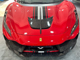Ferrari F8 Tributo Spider 2020 2021 2022 2023 with Aftermarket Parts - Front Headlight Vent Trims Pre-preg Carbon Fiber from Ventus Veloce