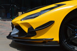 Ferrari F8 Tributo Spider 2020 2021 2022 2023 with Aftermarket Parts - Front Headlight Vent Trims Pre-preg Carbon Fiber from Ventus Veloce