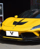 Ferrari F8 Tributo Spider 2020 2021 2022 2023 with Aftermarket Parts - Hood Vent Trim Pre-preg Carbon Fiber from Ventus Veloce