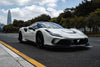 Ferrari F8 Tributo Spider 2020 2021 2022 2023 with Aftermarket Parts - Hood Vent Trim Pre-preg Carbon Fiber from Ventus Veloce