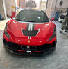 Ferrari F8 Tributo Spider 2020 2021 2022 2023 with Aftermarket Parts - Hood Vent Trim Pre-preg Carbon Fiber from Ventus Veloce