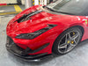 Ferrari F8 Tributo Spider 2020 2021 2022 2023 with Aftermarket Parts - Hood Vent Trim Pre-preg Carbon Fiber from Ventus Veloce