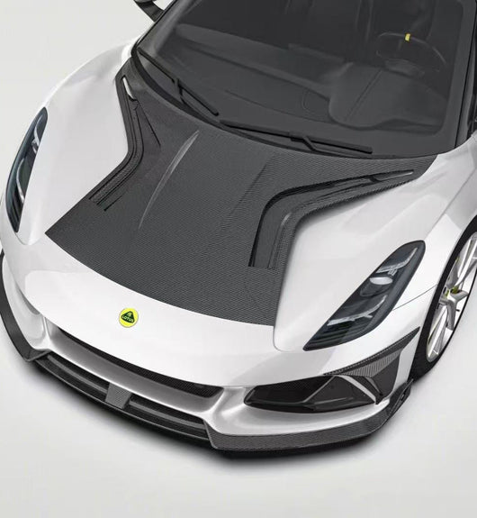 Lotus Emira 3.6 V6 2.0 Four-cylinder 2022-ON with Aftermarket Parts - Hood Pre-preg Carbon Fiber from Ventus Veloce