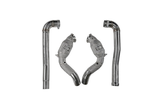 Mercedes Benz AMG GT GTS GTC GTR 2015 2016 2017 2018 2019 2020 2021 with Aftermarket Parts - 100 & 200 & 300 CELL & NO CAT Downpipe Stainless steel from Ventus Veloce