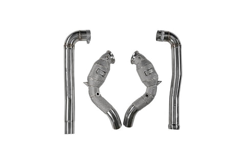 Mercedes Benz AMG GT GTS GTC GTR 2015 2016 2017 2018 2019 2020 2021 with Aftermarket Parts - 100 & 200 & 300 CELL & NO CAT Downpipe Stainless steel from Ventus Veloce