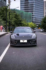 Porsche Panamera 971.2 RWD/Base/4/4S 2021 2022 2023 (base bumper only) with Aftermarket Parts - Front Lip Pre-preg Carbon Fiber from Ventus Veloce